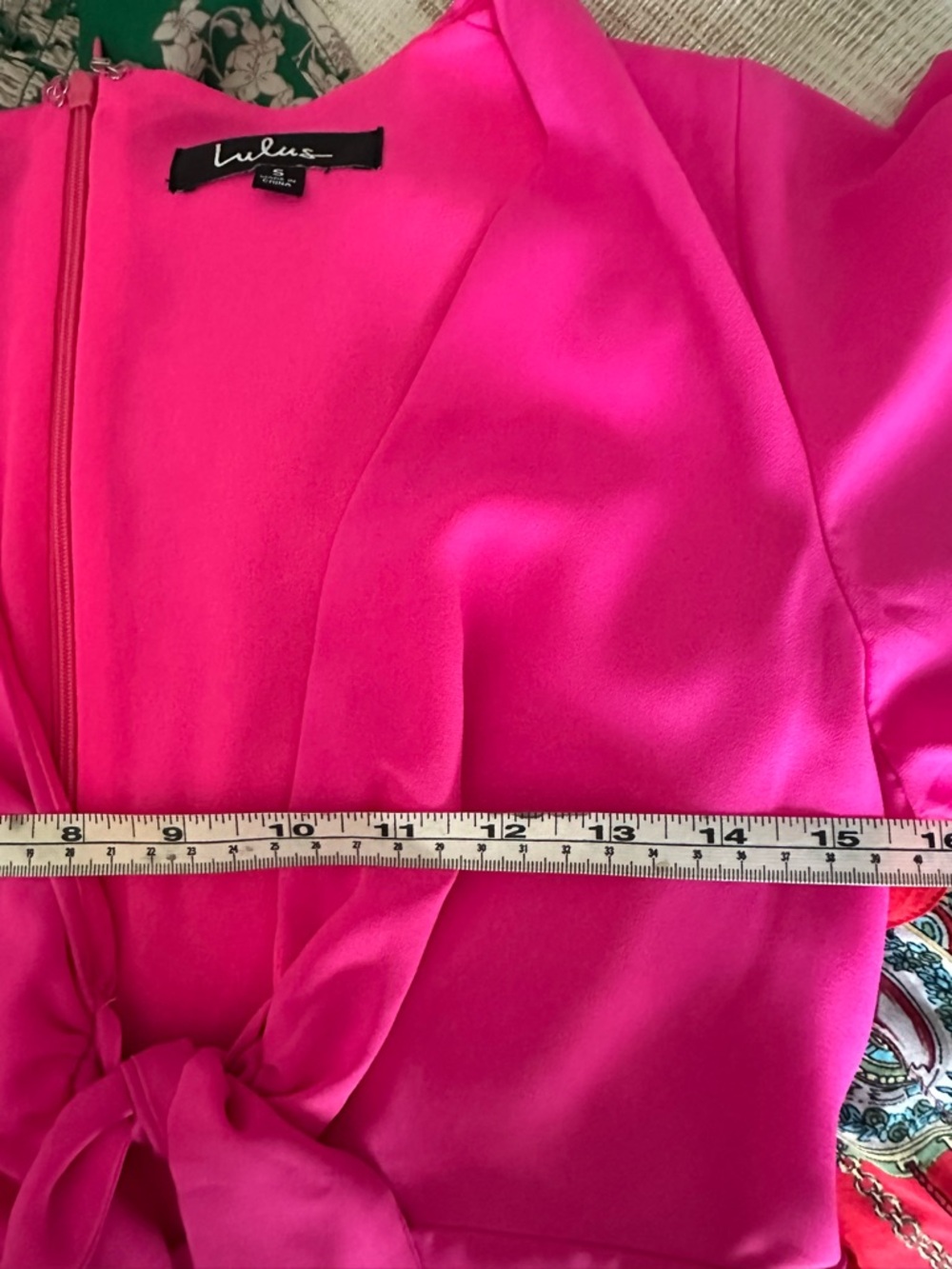 Lulus Jewell Fuchsia Pink Tie-Front Ruffled Skater Dress - Picture 9 of 12